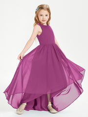 Junior Robes de Demoiselle d'Honneur Asymétriques Exquises Orchidee