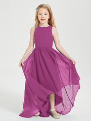 Junior Robes de Demoiselle d'Honneur Asymétriques Exquises Orchidee