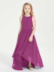 Junior Robes de Demoiselle d'Honneur Asymétriques Exquises Orchidee