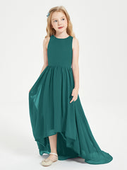 Junior Robes de Demoiselle d'Honneur Asymétriques Exquises Paon