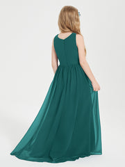 Junior Robes de Demoiselle d'Honneur Asymétriques Exquises Paon