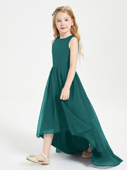 Junior Robes de Demoiselle d'Honneur Asymétriques Exquises Paon