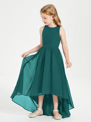 Junior Robes de Demoiselle d'Honneur Asymétriques Exquises Paon