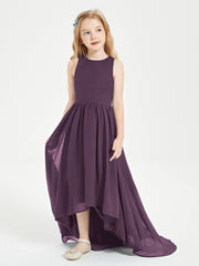Junior Robes de Demoiselle d'Honneur Asymétriques Exquises Plum