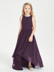 Junior Robes de Demoiselle d'Honneur Asymétriques Exquises Plum
