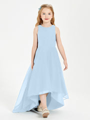 Junior Robes de Demoiselle d'Honneur Asymétriques Exquises Bleu Ciel