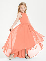 Junior Robes de Demoiselle d'Honneur Asymétriques Exquises Crépuscule
