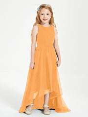 Junior Robes de Demoiselle d'Honneur Asymétriques Exquises Mandarine