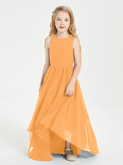 Junior Robes de Demoiselle d'Honneur Asymétriques Exquises Mandarine
