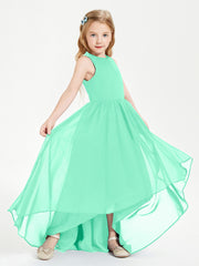 Junior Robes de Demoiselle d'Honneur Asymétriques Exquises Turquoise