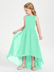 Junior Robes de Demoiselle d'Honneur Asymétriques Exquises Turquoise