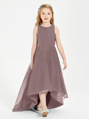 Junior Robes de Demoiselle d'Honneur Asymétriques Exquises Vintage Mauve