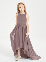 Junior Robes de Demoiselle d'Honneur Asymétriques Exquises Vintage Mauve
