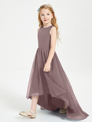 Junior Robes de Demoiselle d'Honneur Asymétriques Exquises Vintage Mauve