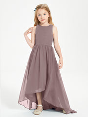 Junior Robes de Demoiselle d'Honneur Asymétriques Exquises Vintage Mauve