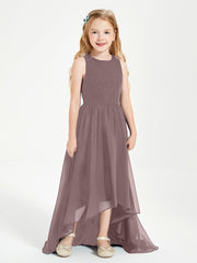 Junior Robes de Demoiselle d'Honneur Asymétriques Exquises Vintage Mauve