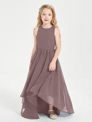 Junior Robes de Demoiselle d'Honneur Asymétriques Exquises Vintage Mauve