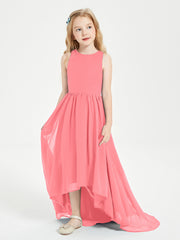 Junior Robes de Demoiselle d'Honneur Asymétriques Exquises Pastèque