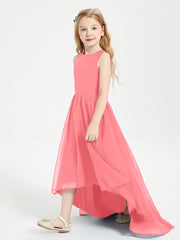 Junior Robes de Demoiselle d'Honneur Asymétriques Exquises Pastèque