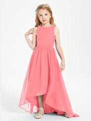 Junior Robes de Demoiselle d'Honneur Asymétriques Exquises Pastèque
