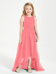 Junior Robes de Demoiselle d'Honneur Asymétriques Exquises Pastèque