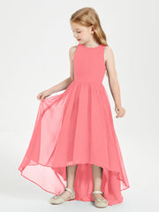 Junior Robes de Demoiselle d'Honneur Asymétriques Exquises Pastèque