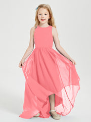 Junior Robes de Demoiselle d'Honneur Asymétriques Exquises Pastèque