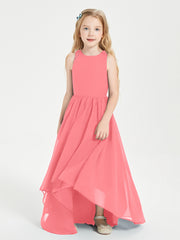 Junior Robes de Demoiselle d'Honneur Asymétriques Exquises Pastèque