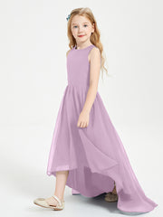 Junior Robes de Demoiselle d'Honneur Asymétriques Exquises Glycine