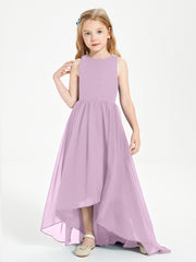 Junior Robes de Demoiselle d'Honneur Asymétriques Exquises Glycine