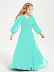 Robes de Demoiselle d'Honneur Junior à Manches Longues Modestes Spa