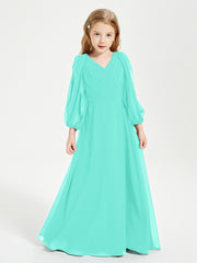 Robes de Demoiselle d'Honneur Junior à Manches Longues Modestes Spa
