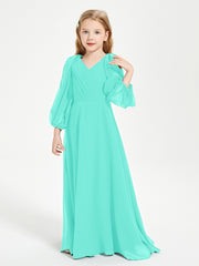 Robes de Demoiselle d'Honneur Junior à Manches Longues Modestes Spa
