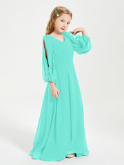Robes de Demoiselle d'Honneur Junior à Manches Longues Modestes Spa