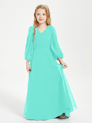 Robes de Demoiselle d'Honneur Junior à Manches Longues Modestes Spa