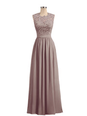 Robes Col d'illusion Mousseline et Dentelle Dusk