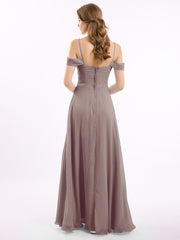 Hors De l'Épaule Spaghetti Bretelle Mousseline Robes Dusk Grande Taille