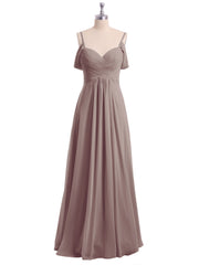 Hors De l'Épaule Spaghetti Bretelle Mousseline Robes Dusk Grande Taille