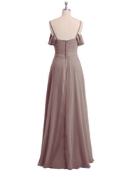 Hors De l'Épaule Spaghetti Bretelle Mousseline Robes Dusk Grande Taille