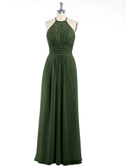 Licou Mousseline Et Dentelle Robes Longues Olive Verte Grande Taille