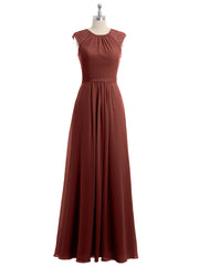 Mousseline Et Dentelle Dos Nu Longueur Complète Robe terracotta