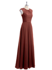 Mousseline Et Dentelle Dos Nu Longueur Complète Robe terracotta