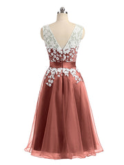 Col d'Illusion Organza avec Dentelle Ivoire Appliquée terracotta