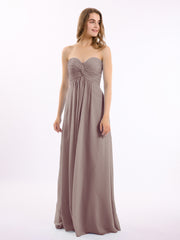 Sans Bretelles Empire Mousseline Robes Avec Cœur Dusk