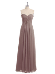 Sans Bretelles Empire Mousseline Robes Avec Cœur Dusk