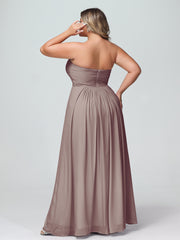 Sans Bretelles Empire Mousseline Robes Avec Cœur Dusk Grande Taille