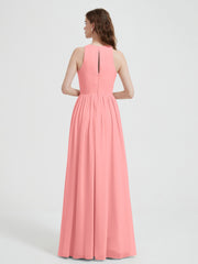 Licou Mousseline Simple Robe Avec Fente Flamant Grande Taille