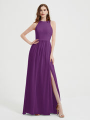 Licou Mousseline Simple Robe Avec Fente Raisin Grande Taille