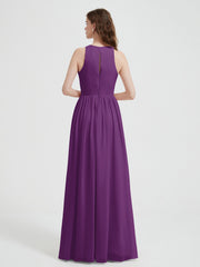 Licou Mousseline Simple Robe Avec Fente Raisin Grande Taille