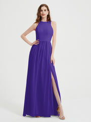Licou Mousseline Simple Robe Avec Fente Régence Grande Taille